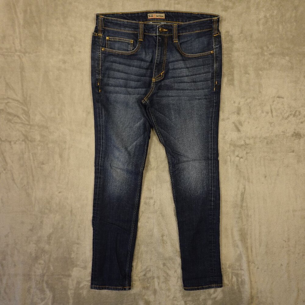 5.11 Tactical Slim Jeans Men’s 34x36 Dark Wash Stretch Denim Tactical‎ Casual